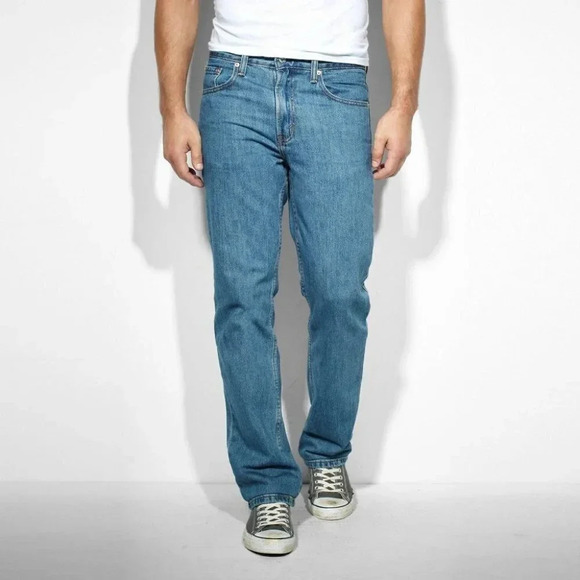 Levis Mens Size 36x30  Light Wash Slim Straight Jeans - Picture 1 of 16